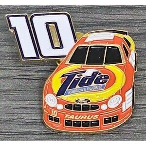 #10 RICKY RUDD TIDE PIN NO. 10 NASCAR HAT PIN , TIE PIN RPM TAIWAN Vintage 90’s